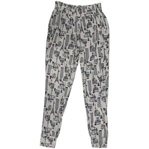 Womens Simple Pleasures Travel Holiday Sleep Pants Eiffel Tower Small